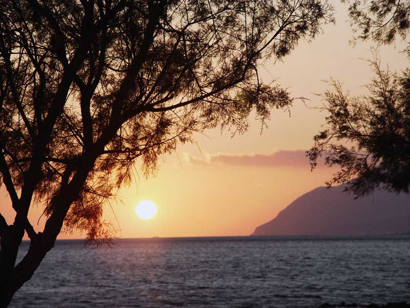 Sonnenuntergang in Kreta Ferienwohnung